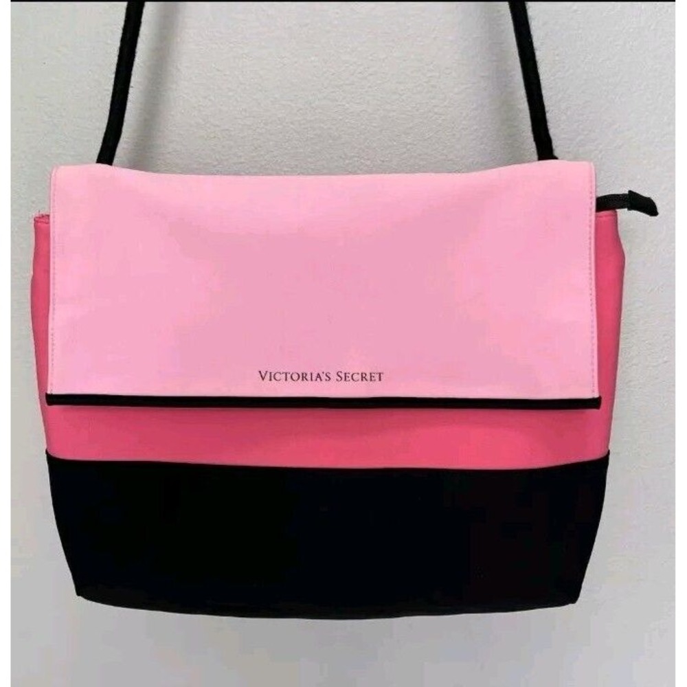 Victoria Secret | Insulated Cooler tote Bag Pink & Black W Strap Barbie Neoprene